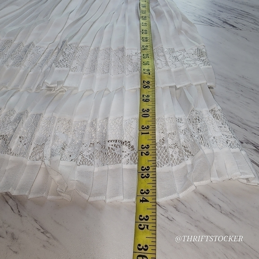 French Connection Adanna Pleated White Dress - Picture 6 of 10